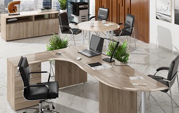 Набор мебели в офис Wave 2, рабочий стол и конференц-стол в Нижнекамске - предосмотр