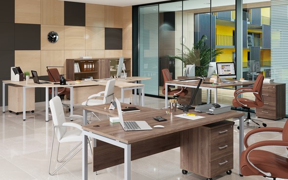 Набор мебели в офис Xten S 1 - один стол с приставным брифингом в Набережных Челнах - изображение