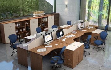 Офисный набор мебели IMAGO - рабочее место, шкафы для документов в Казани - предосмотр