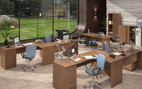 Набор мебели в офис IMAGO три стола, 2 шкафа, стеллаж, тумба в Альметьевске - изображение