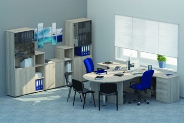 Мебель для персонала Twin для 2 сотрудников с совмещенными столами в Бугульме