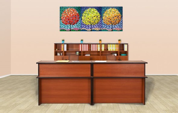 Набор мебели для приемной Дин-Р (французский орех) в Нижнекамске - изображение