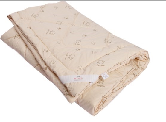 Одеяло Овечья шерсть, теплое, ПВХ, тик в Набережных Челнах - изображение