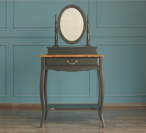 Туалетный стол Leontina с зеркалом (ST9321BLK) Черный в Набережных Челнах - изображение
