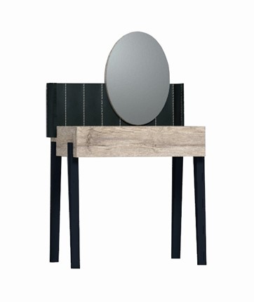 Столик туалетный Nature 43, Гаскон Пайн-Черный в Альметьевске - изображение
