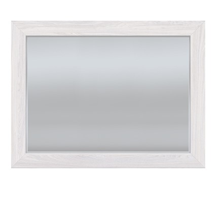 Зеркало настенное ПАРМА НЕО,  ясень анкор светлый /  экокожа polo белая в Нижнекамске - изображение