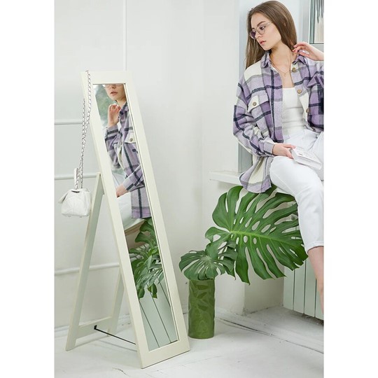 Зеркало напольное в гардероб BeautyStyle 8 (слоновая кость) в Нижнекамске - изображение 7