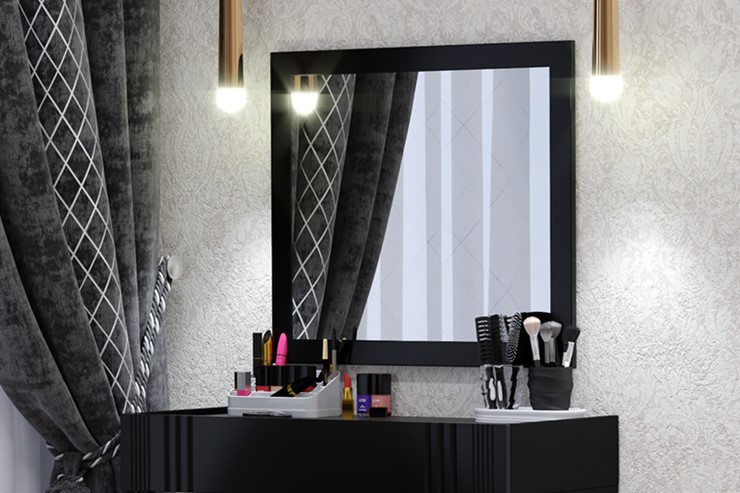 Зеркало в спальню Марсель (Черное) в Набережных Челнах - изображение 2