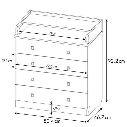 Комод детский Фея 1580 Белый в Нижнекамске - изображение 3