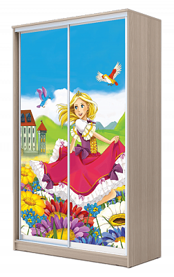 Шкаф-купе 2-дверный ХИТ 23-17-77-11, Принцесса, шимо свеилый в Нижнекамске - изображение