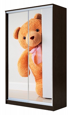 Детский шкаф Хит-24-12-77-27, Мишка за дверью, Венге в Нижнекамске - изображение