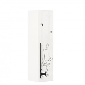 Шкаф одностворчатый Джоли Тип 2 ЛД 535.020, Серый шелк в Набережных Челнах