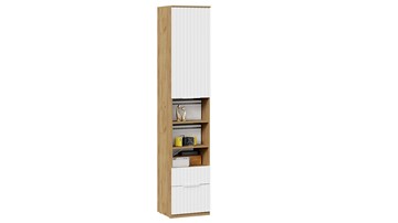 Шкаф с 1 дверью и 2 ящиками Хилтон Исп.2 (Дуб Крафт Золотой/Белый матовый) в Набережных Челнах