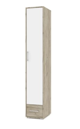 Шкаф распашной О12, Серый дуб - Белый в Нижнекамске - изображение