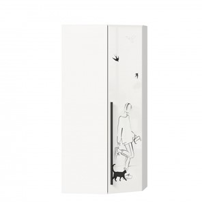 Распашной угловой шкаф Джоли 45 ЛД 535.030, Серый шелк в Нижнекамске