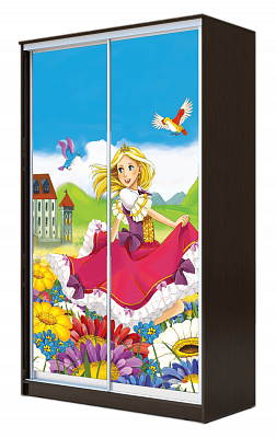 Шкаф-купе детский ХИТ 23-4-17-77-11, Принцесса, венге в Альметьевске - изображение