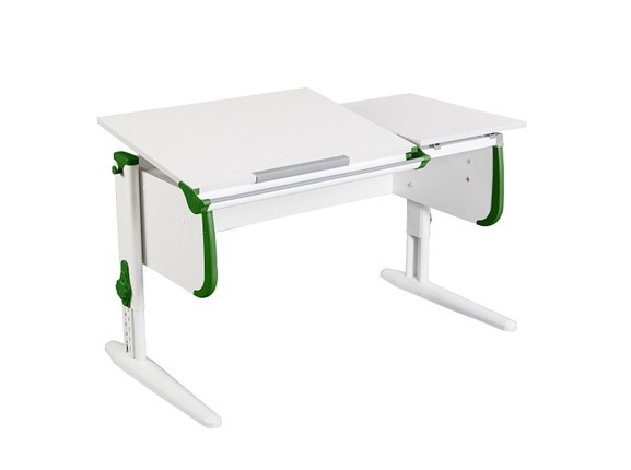 Детский стол-трансформер 1/75-40 (СУТ.25) белый/белый/Зеленый в Нижнекамске - изображение