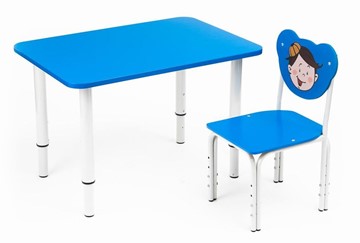 Растущий стол Кузя (Синий,Серый) в Альметьевске - предосмотр 1