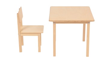 Детский стол и стул POLINI Kids Simple 105 S Натуральный в Альметьевске