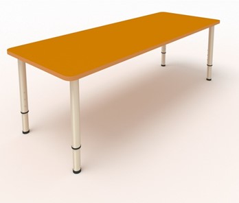 Детский стол 2-местный  (по одну сторону столешн.) СДО-2 (0-3) оранжевый в Альметьевске