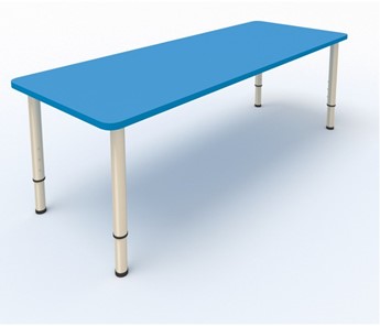 Детский стол 2-местный  (по одну сторону столешн.) СДО-2 (0-3) синий в Набережных Челнах