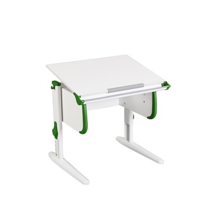 Растущий стол 1/75 (СУТ.24) белый/белый/Зеленый в Нижнекамске - изображение