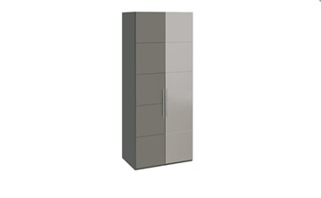 Шкаф Наоми с 1 зеркальной правой дверью, цвет Фон серый, Джут СМ-208.07.04 R в Нижнекамске - предосмотр