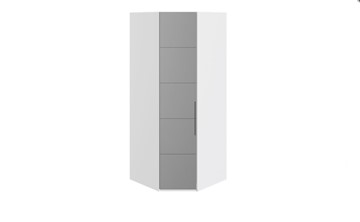 Шкаф Наоми с зеркальной левой дверью, цвет Белый глянец СМ-208.07.07 L в Набережных Челнах