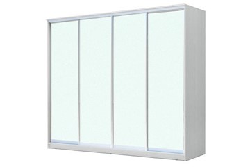 Шкаф 4-х дверный ХИТ 24-24/2-8888, с матовым стеклом, Белый в Набережных Челнах