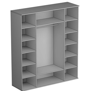 Шкаф четырехдверный Twist, 2 зеркала, (Tw-ШО-04 2г/2зр) в Альметьевске - предосмотр 1
