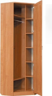 Шкаф 402 угловой со штангой, цвет Дуб Сонома в Альметьевске - изображение 1
