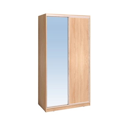 Шкаф 1200 Домашний Зеркало/ЛДСП, Дуб Сонома в Альметьевске - изображение