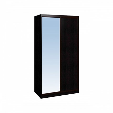 Шкаф 2-х створчатый 1200 Домашний Зеркало/ЛДСП, Венге в Альметьевске - изображение