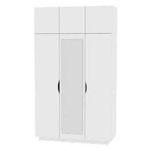 Распашной шкаф Аврора (H21 М) 2322х1351х540 Белый в Набережных Челнах