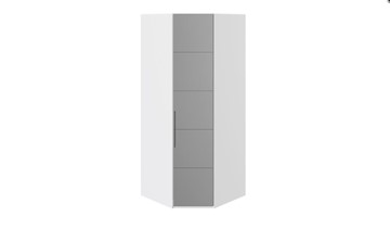 Шкаф Наоми с зеркальной правой дверью, цвет Белый глянец СМ-208.07.07 R в Набережных Челнах