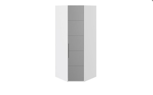 Шкаф Наоми с зеркальной правой дверью, цвет Белый глянец СМ-208.07.07 R в Набережных Челнах - изображение