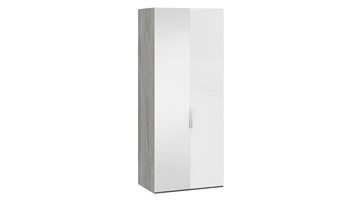 Шкаф для одежды Эмбер СМ-348.07.005 L (Дуб Гамильтон/Белый глянец) в Набережных Челнах