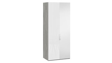 Шкаф для одежды Эмбер СМ-348.07.005 R (Дуб Гамильтон/Белый глянец) в Набережных Челнах