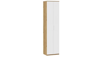Распашной шкаф с 2-мя дверьми Хилтон Исп.2 55 (Дуб Крафт Золотой/Белый матовый) в Альметьевске - предосмотр