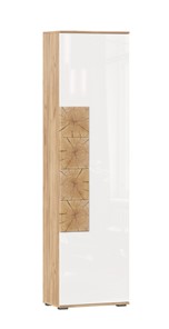 Шкаф одностворчатый Фиджи с декоративными накладками 659.300, Дуб Золотой/Белый в Набережных Челнах