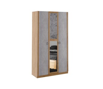 Шкаф распашной Глэдис М23 (Дуб золотой/Цемент светлый) в Набережных Челнах
