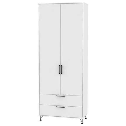 Распашной шкаф Лофт H55, Белый в Нижнекамске - изображение