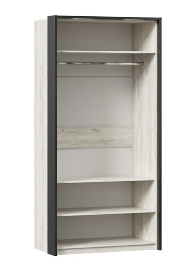 2-створчатый шкаф Техно с паспарту, Дуб крафт белый в Альметьевске - изображение 2