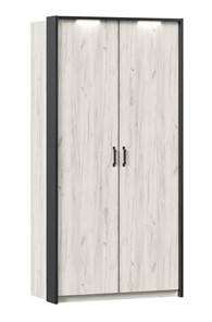 2-створчатый шкаф Техно с паспарту, Дуб крафт белый в Набережных Челнах