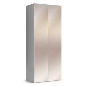 Шкаф с зеркальными фасадами Марсель 900 (белый) в Набережных Челнах - предосмотр