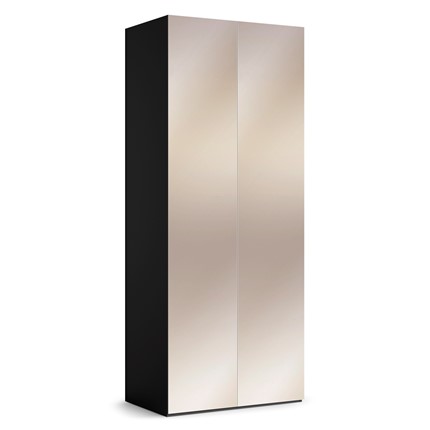 Шкаф с зеркальными фасадами Марсель 900 (черный) в Набережных Челнах - изображение