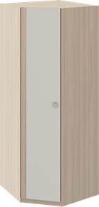 Распашной шкаф угловой Глэдис М21 (Шимо светлый/Белый текстурный) в Альметьевске - предосмотр