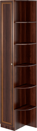 Угловой шкаф-стеллаж Беатрис М13 левый (Орех Гепланкт) в Набережных Челнах - изображение