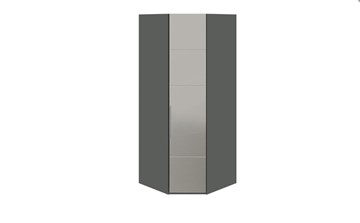 Шкаф угловой Наоми с зеркальной правой дверью, цвет Фон серый, Джут СМ-208.07.07 R в Нижнекамске