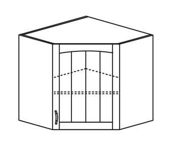 Кухонный шкаф Кантри настенный угловой 718*600*600 мм без стекла в Нижнекамске